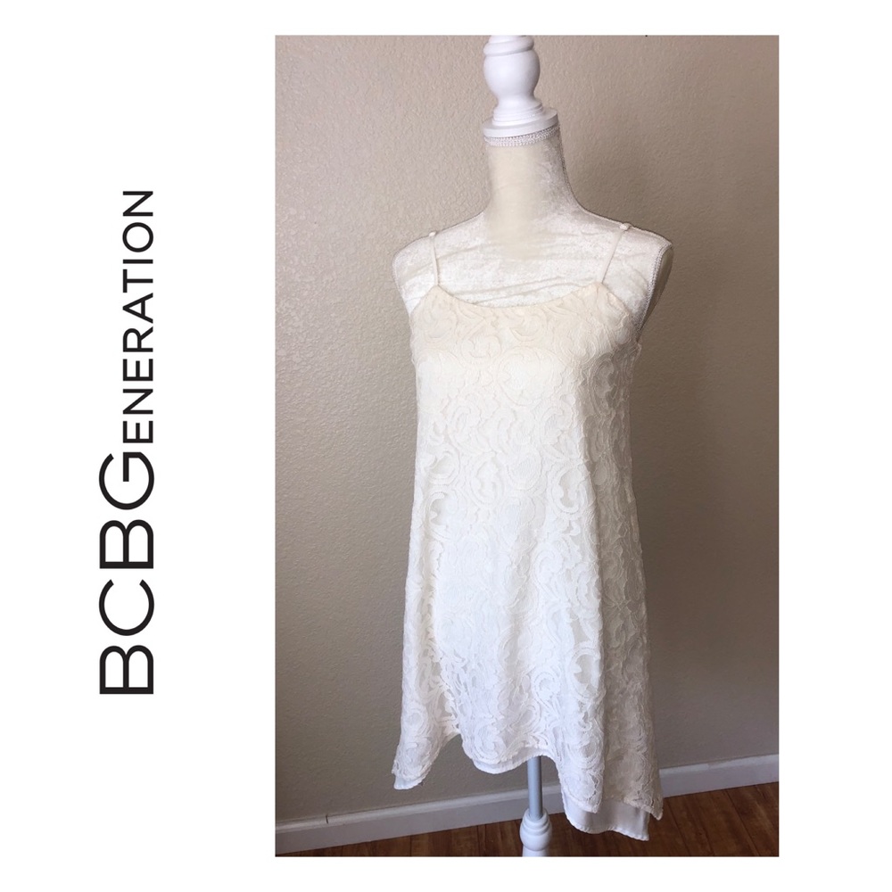 NEW! BCBGeneration White Lace Mini Dress